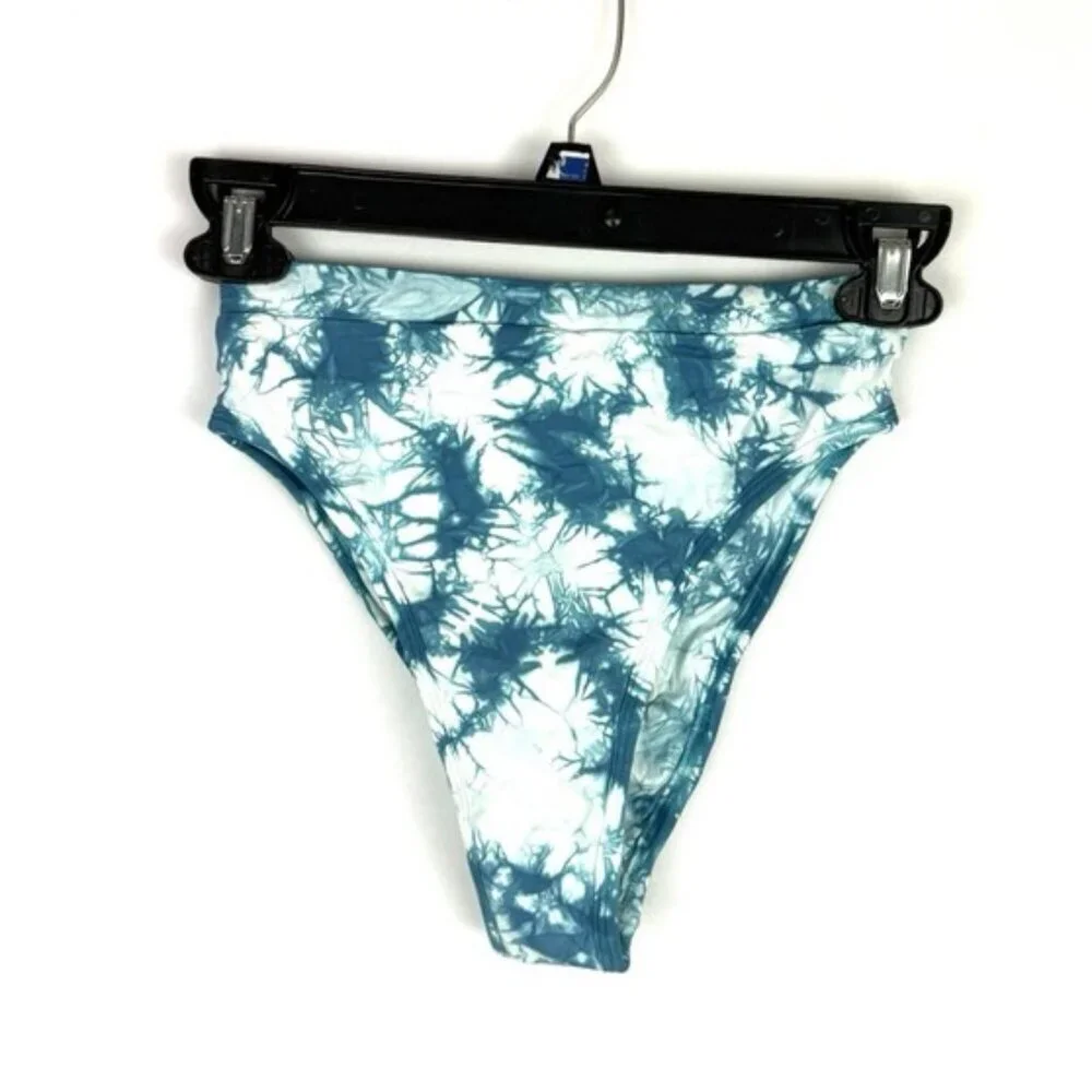 L Space Women’s White/Blue Bikini Bottom Size S